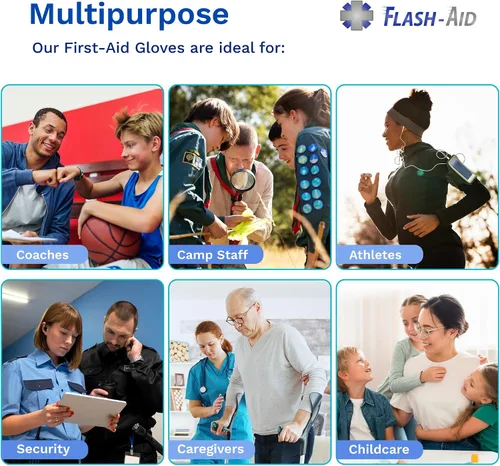 Vista 9 de Guantes de primeros auxilios empaquetados individualmente