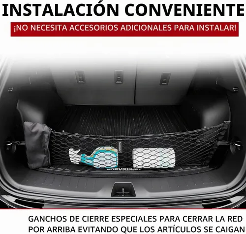 Vista 2 de Red de carga elástica de malla para maletero compatible con - Organizador y almacenamiento de maletero premium - Red de equipaje para crossover