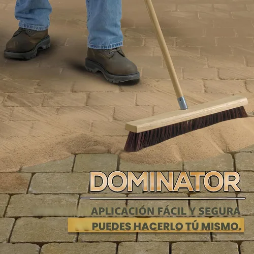 Vista 6 de Arena polimérica DOMINATOR marrón camello de 10 libras con tecnología revolucionaria Ceramic Flex para estabilizar juntas/espacios de adoquines