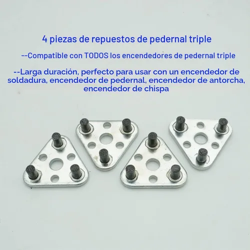 Vista 4 de GUTIMORE - Linterna de pedernal triple 6 piezas con 6 pedernales de repuesto de larga duración, encendedor de chispas, encendedor de pedernal