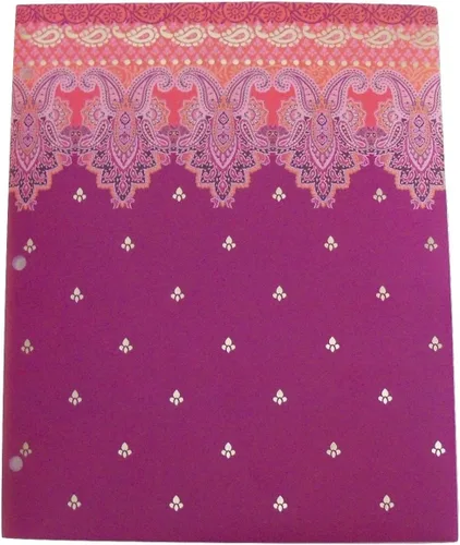 Vista 3 de Studio C Carolina Pad Juego de 2 carpetas de polietileno ~ Taj Mahal (violeta, rosa y más; azul, verde y más)