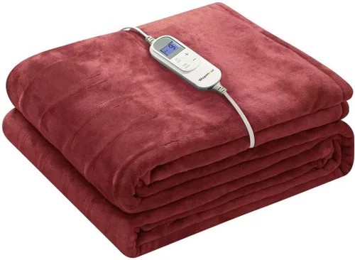Vista 19 de Wapaneus Manta térmica eléctrica con bolsillo para los pies, con 10 niveles de calefacción y 4 ajustes de temporizador, 4 horas de apagado