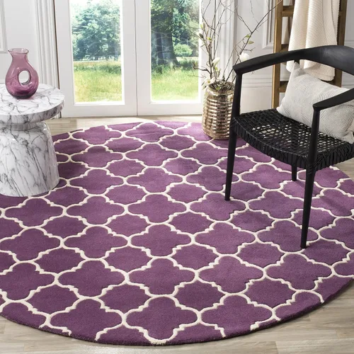 Vista 9 de SAFAVIEH Chatham Collection - Alfombra decorativa de 2 x 3 pies, color negro y marfil, lana cuadriculada enrejada hecha a mano, ideal para zonas