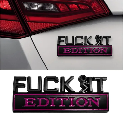 Vista 8 de Dickno Fuck It Edition Emblema para automóvil, calcomanías de decoración de parachoques de auto, calcomanía para guardabarros laterales 3D