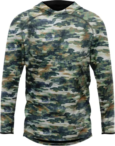 Vista 14 de BLACKSTRAP Top de capa base con capucha Summit para hombre