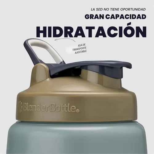 Vista 4 de BlenderBottle Hydration Koda V1.5, botella de agua de medio galón, 74 onzas, bronceado a todo
