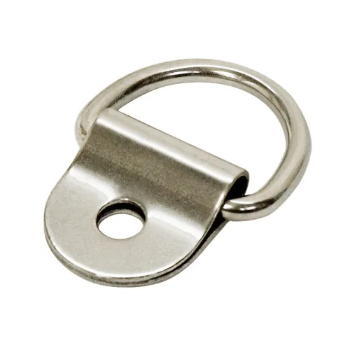 Vista 3 de Marine Boat - Anillo en D de acero inoxidable con anillo en D para cubierta de bucle plegable para placa de ojo, agujero de pasador de 1/4
