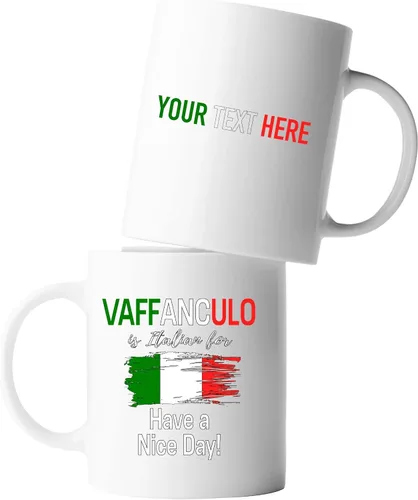Vista 10 de Panvola Vaffanculo Is Italian For Have A Nice Day - Divertido regalo italiano para compañeros de trabajo, amigos, hermana, hermano, familia en Negro