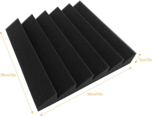 Vista 5 de 12 Pack Acoustic Foam Panels 12 x 12 x 2 Inches High Density Sound Insulation Fire Retardant for Studio KTV Home Theater