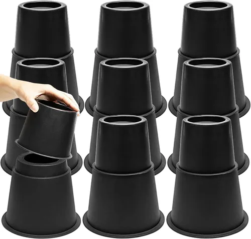 Vista 13 de Elevadores de cama ajustables de 8 pulgadas, soportes de elevación antideslizantes resistentes para camas, sofás, diseño cuadrado duradero