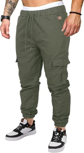 Vista 2 de OUTSON Mens Fashion Joggers Sports Pants Casual Cotton Cargo Pants Gym Sweatpants Trousers Mens Long Pant