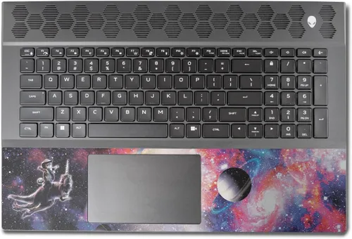 Vista 2 de MightySkins Skin compatible con Alienware M18 R1 (2023) Kit de envoltura completa – Jurassic Space Cat Funda protectora de vinilo duradera y única