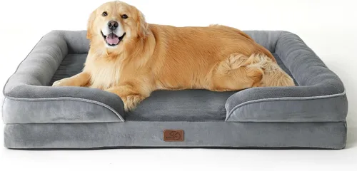 Vista 99 de Bedsure - Cama para gatos de interior, sofá cama lavable para perros muy pequeños, espuma de soporte con funda extraíble y lavable, forro Gris