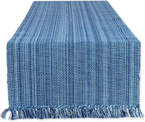 Vista 33 de DII - Colección de mesa jaspeado, juego de manteles individuales, 3x19 pulgadas, albaricoque, 6 piezas