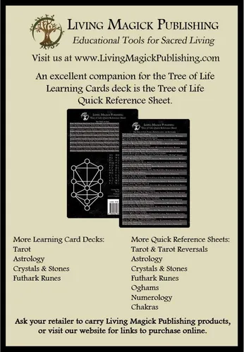 Vista 9 de Tarjetas de aprendizaje del árbol de la vida/Cabalá - Serie de tarjetas de aprendizaje Living Magick - Tarjetas flash de autoestudio