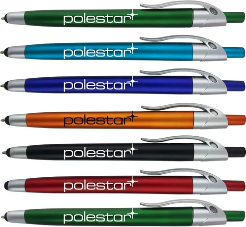 Vista 4 de Paquete de 300 bolígrafos personalizados con logotipo o texto, para marketing, fiestas y eventos, lápiz capacitivo 2 en 1 y bolígrafo compatible