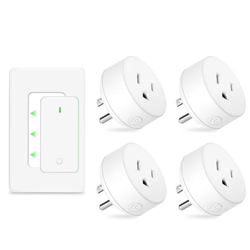 Vista 79 de NineLeaf - Enchufe de salida de control remoto, interruptor de luz de encendido y apagado inalámbrico desmontable 500FT Light Plug Decorator