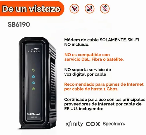 Vista 7 de ARRIS SURFboard DOCSIS 2, Negro