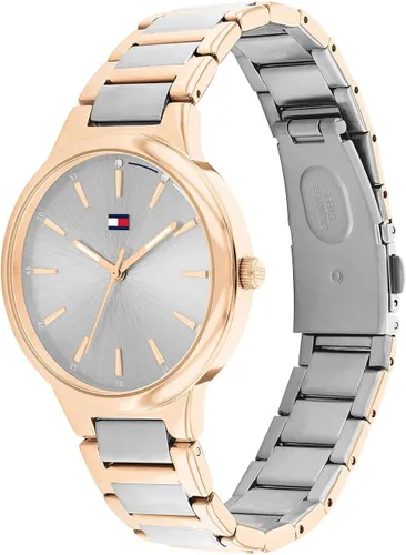 Vista 2 de Tommy Hilfiger Bella - Reloj de cuarzo para mujer con correa de acero inoxidable plateado 17 modelo 1782399