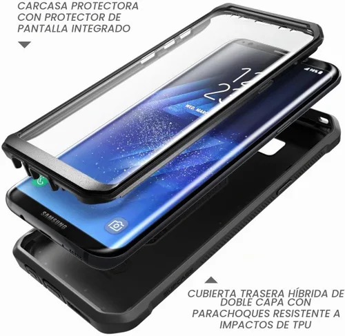 Vista 2 de SUPCASE Funda para Galaxy S8 Plus con protector de pantalla integrado