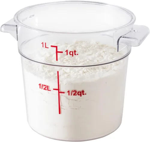 Vista 16 de Restaurantware Met Lux - Contenedor de almacenamiento de alimentos de 8 cuartos de galón, 1 recipiente redondo de almacenamiento comercial, tapa se