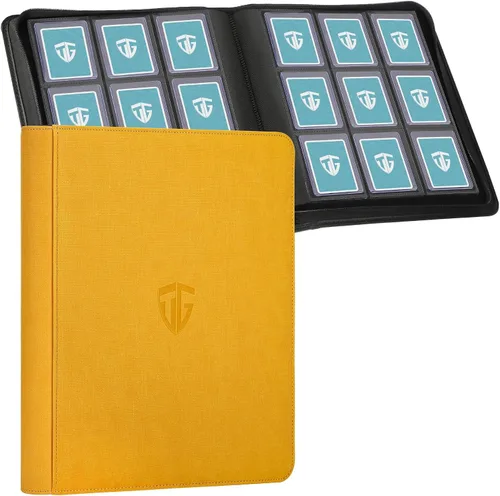 Vista 18 de Carpeta Toploader, Contiene 216 Toploaders, Carpeta de 9 Bolsillos Top Loader con Fundas para Toploaders Rígidos de 3"x4" Fundas Duras, Carpetas Top
