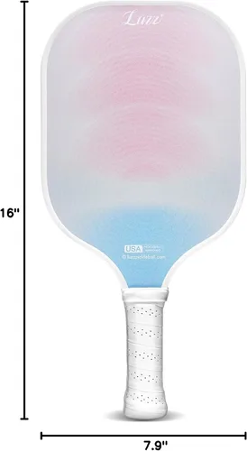 Vista 9 de LUZZ Pickleball Paddles, T700 Carbon Fiber Pickleball Paddle Sandblasted Surface with Honeycomb Core Pickle Ball Rackets for Beginners Increased UN