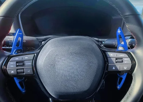 Vista 3 de iJDMTOY JDM Style Sports - Extensión de paletas de cambio de aluminio azul más grande compatible con Honda Civic 2022 en adelante, Accord 2023+