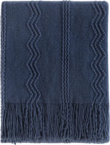 Vista 68 de Bourina Manta de punto decorativa con textura, unicolor y suave, para sofá, 50 x 60 pulgadas, almendra Knitted Throw Blanket 50x60 Inches, Soft