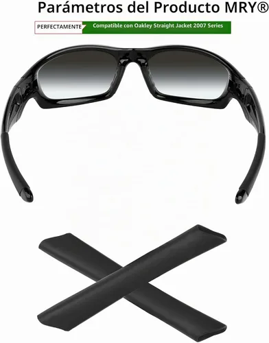 Vista 2 de Mryok Auriculares de repuesto para gafas de sol Oakley Straight Jacket 2007 - Opciones Negro