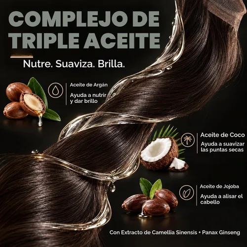 Vista 4 de EJW Spray de aceite para peluca para cabello sintético y humano, brillo