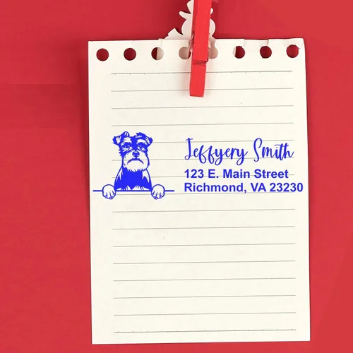 Vista 48 de American Bulldog Stamp Duo, Custom Return Address for Dog Lovers, Personalized Mail Mark for Letters and Cards