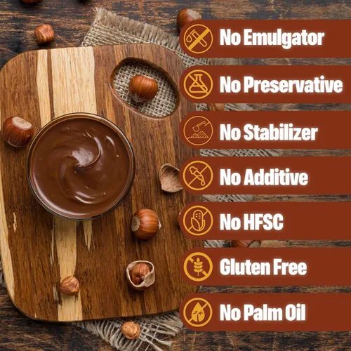 Vista 4 de Eastanbul Crema de cacao y avellana, 11.6 onzas, chocolate y avellana para untar, sin aceite de palma, rico y cremoso 35% de nueces, sin gluten
