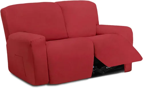 Vista 89 de Easy-Going - Funda elástica de microfibra para sofá reclinable seccional, suave vellón ajustable a tu sofá de 2 cuerpos, lavable, protector