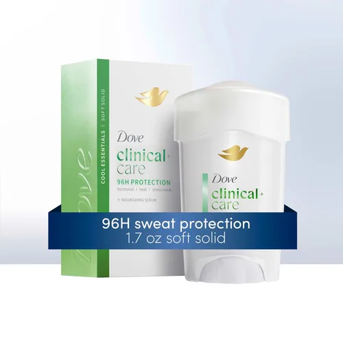 Vista 5 de Dove Clinical + Care Clinical Protection Antitranspirant Cool Essentials con suero nutritivo 96 horas de protección contra olores 1.7 onzas