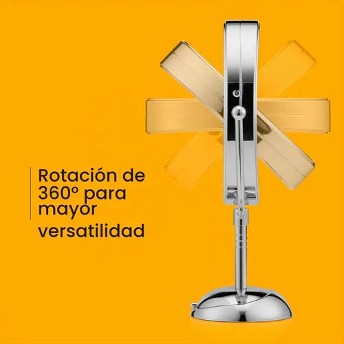 Vista 3 de Espejo ovalado de aumento con luz LED de doble cara para maquillaje; 1 x/7 X ampliación; acabado de cromo pulido, de Conair