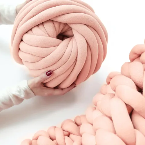 Vista 12 de Hilo para tejer con los brazos para hilo grueso, ganchillo tubular gigante para hacer mantas DIY, tejido a mano con nudos trenzados, manta lavable