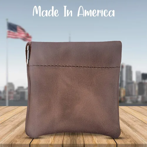 Vista 12 de Monedero clásico a presión, de cuero, para hombre de Nabobb, negro