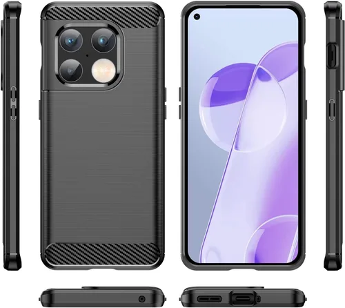 Vista 2 de Funda para OnePlus 10 Pro 5G, a prueba de golpes, resistente a los arañazos, funda de fibra de carbono, TPU suave, para OnePlus 10 Pro 5G
