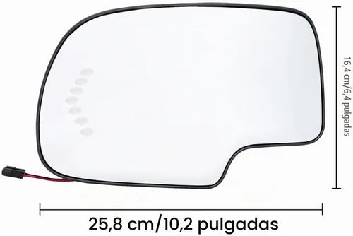 Vista 3 de AUTOXBERT Espejo Lateral del Conductor con Placa de Soporte Calentada y Señal de Giro para Chevy Avalanche Silverado Suburban Tahoe GMC Sierra Yukon