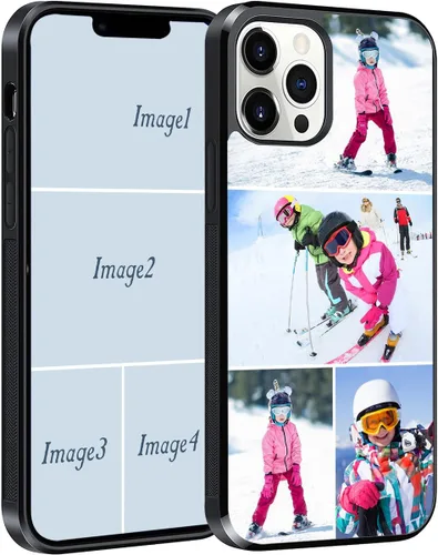 Vista 12 de Funda de teléfono personalizada para iPhone 17, 16, 15, 14, 13, 12, 11 Air Pro Max Mini 6 7 8 Plus SE1 SE2, funda de TPU suave con imagen 1 collage
