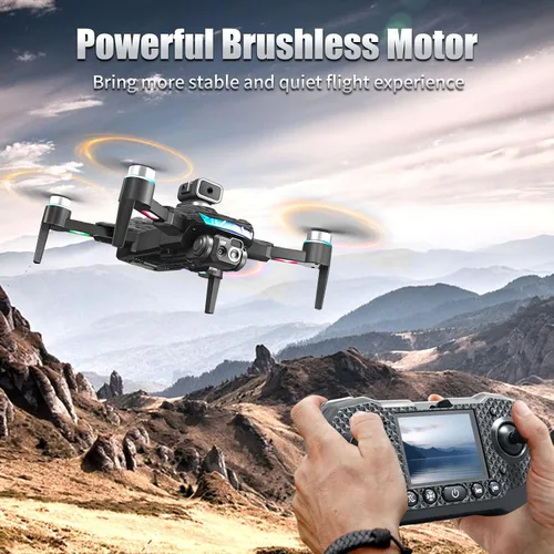 Vista 11 de Control remoto con pantalla Drone con cámara para adultos, 1080P RC Drone con luces intermitentes, FPV inteligente para evitar obstáculos