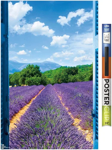 Vista 20 de Trends International Póster de pared de campo de lavanda, 14.725 x 22.375 pulgadas, versión enmarcada de madera de granero Versión enmarcada Barnwood