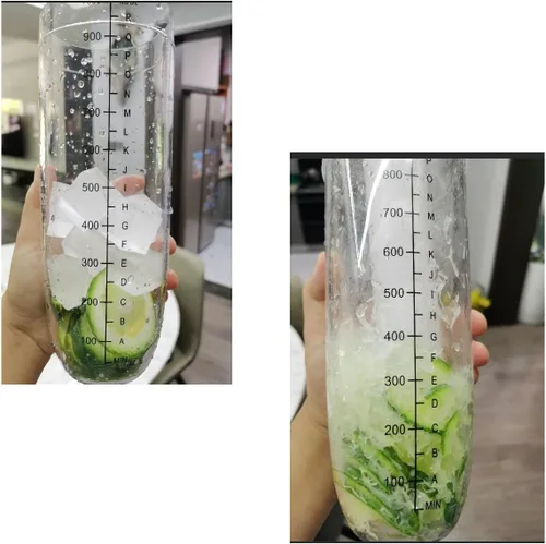 Vista 3 de Taza de cóctel para té helado, licuadora de té de limón helado, juego de mezcla de cóctel con función de pesaje, herramienta de mezcla de bebidas