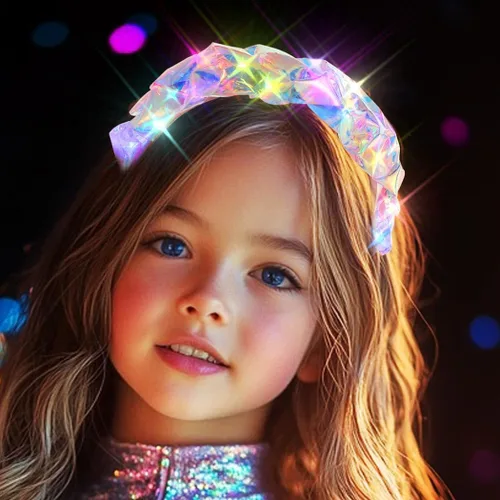 Vista 5 de CAKURE Diademas iluminadas con luces LED, accesorios para el cabello para mujeres y niñas