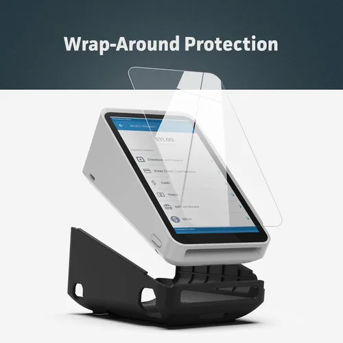 Vista 6 de ENCASED Funda protectora y protector de pantalla para lector de tarjetas de terminal cuadrado - Carcasa rígida de goma con base antideslizante