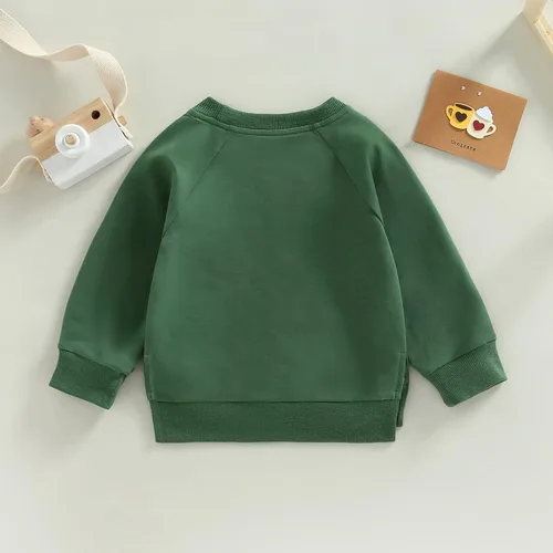 Vista 67 de Sudadera unisex de algodón de color sólido para bebé, camiseta de manga larga con cuello redondo