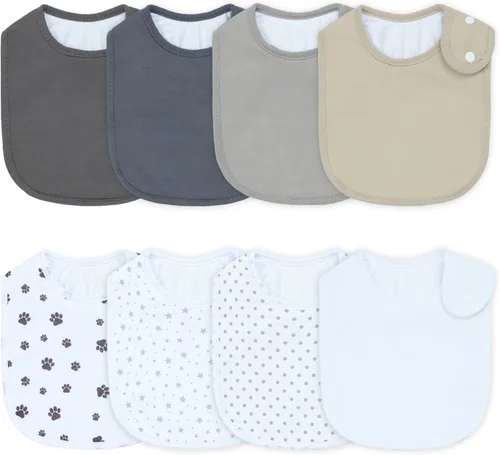 Vista 10 de Baberos impermeables Benoxine para bebés, niños y niñas, baberos tipo bandana suaves y absorbentes para recién nacidos de 0 a 12 meses