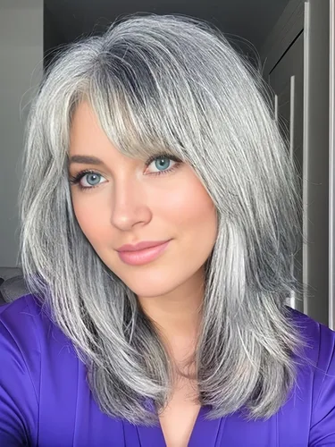 Vista 30 de TISHINING Pelucas rubias cortas en capas para mujeres blancas, longitud de la barbilla, color rubio ceniza, parte lateral, peluca Pixie Bob, cabello