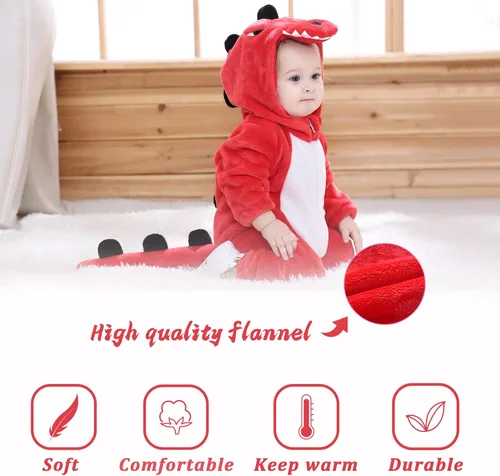 Vista 4 de TONWHAR Disfraz unisex para bebé, traje de animal para niños pequeños y niños